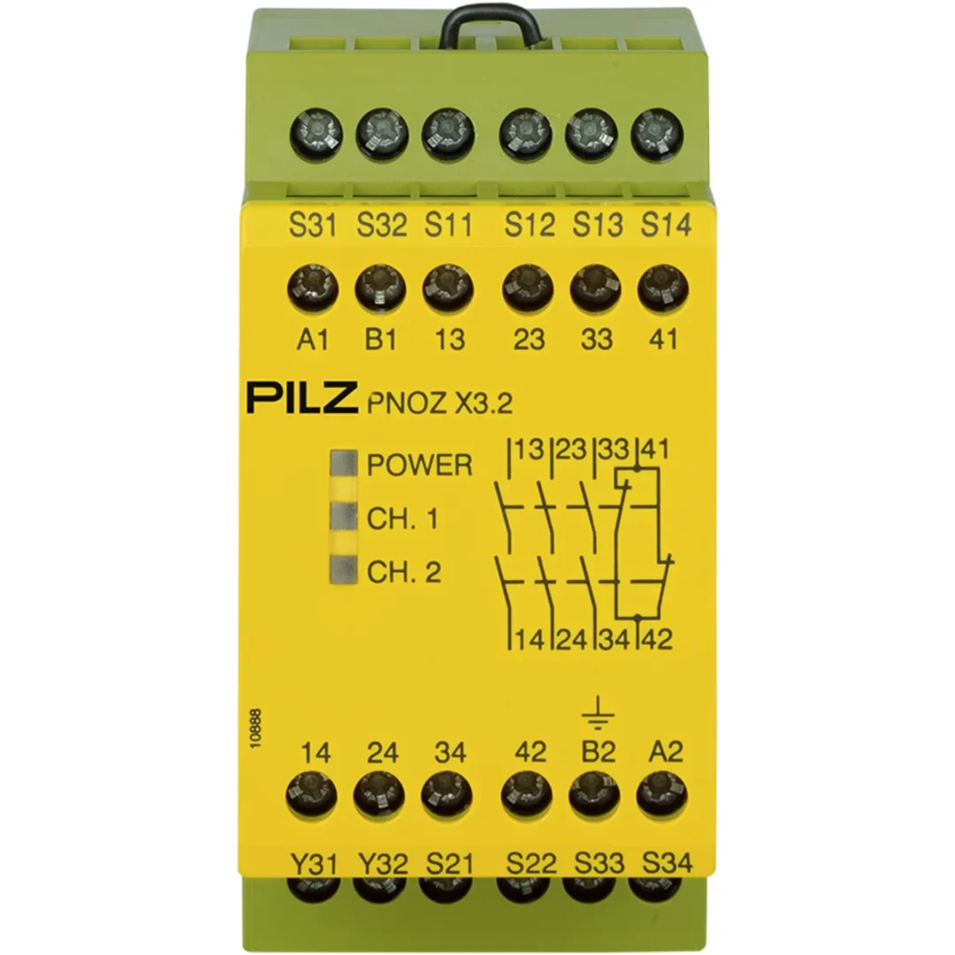 Pilz 774309 – PNOZ X3.2 230VAC 24VDC 3N/O 1N/C 1SO Röleler ve Kontrol Cihazları