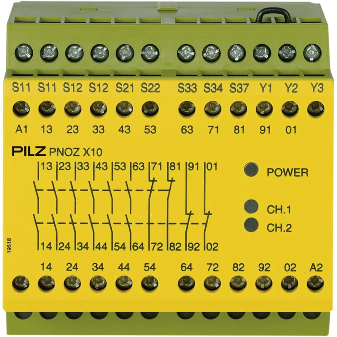 Pilz 774709 – PNOZ X10 24VDC 6N/O 4N/C 3LED Röleler ve Kontrol Cihazları