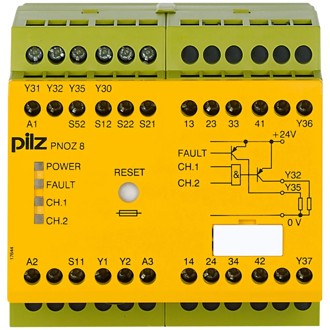 Pilz 774760 – PNOZ 8 24VDC 3N/O 1N/C 2SO Röleler ve Kontrol Cihazları