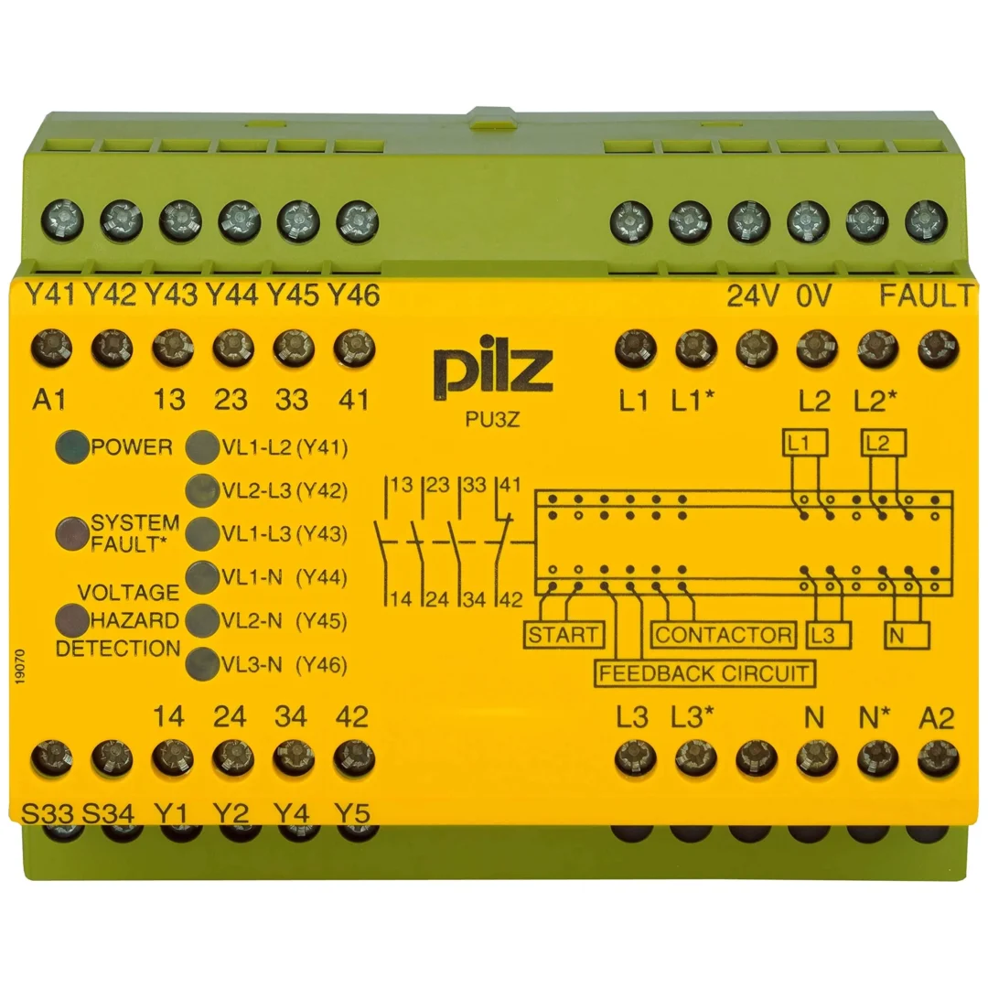 Pilz 775510 – PU3Z 24VAC/DC 3n/o 1n/c 6so Röleler ve Kontrol Cihazları
