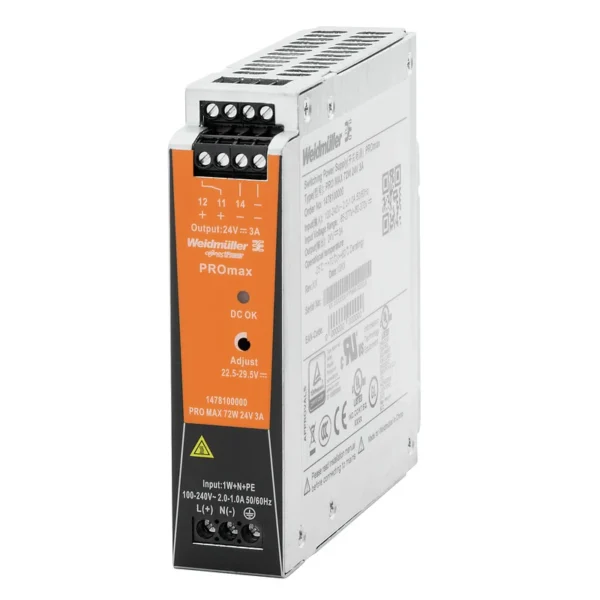 Weidmuller 1478100000 – PRO MAX 72W 24V 3A