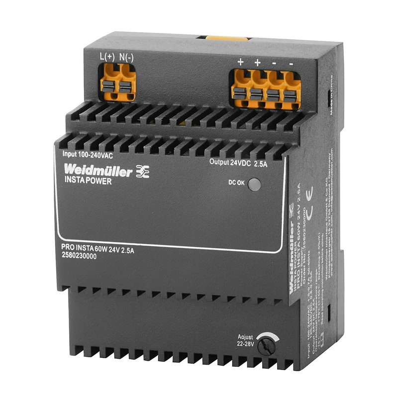 Weidmuller 2580230000 – PRO INSTA 60W 24V 2.5A