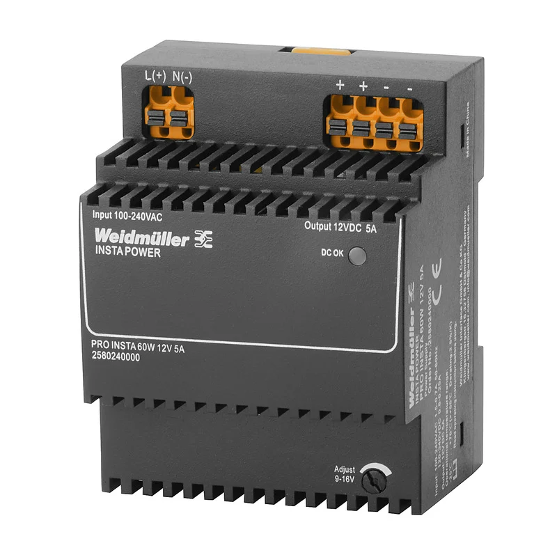 Weidmuller 2580240000 – PRO INSTA 60W 12V 5A